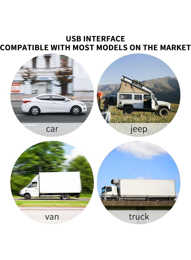 Car Fans,Seat Cooling Fans,Portable USB Car Fan,Car Fan for Kids,USB Powered 3 Speeds Portable Car Cooling Fan, Headrest Car Fans Cooling for SUV, RV, Vehicles (Black) - Image 3